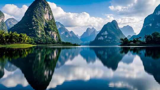 唯美风景张家界自然风光溪流绿植阳光生态