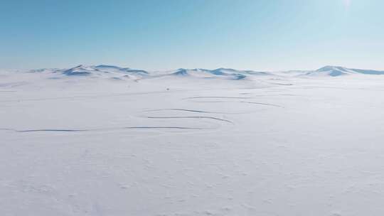 4K呼伦贝尔莫日格勒河雪原航拍4