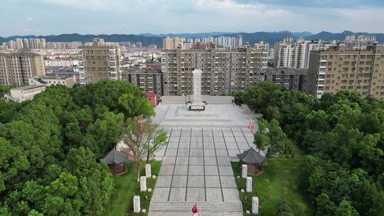 城市风光高楼建筑夜景交通航拍