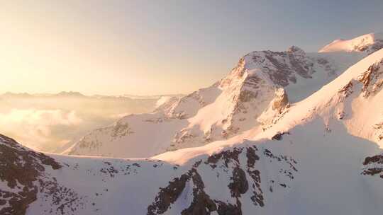 山，顶部，山顶，雪