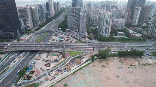 深圳香蜜湖立交车流交通