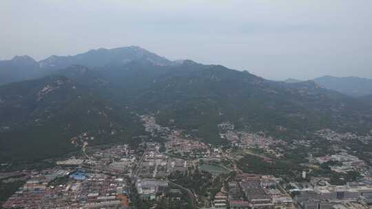 山东泰安泰山风光航拍