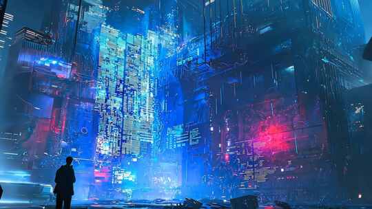 未来视界数字化 城市虚拟虚拟漫游科技未来