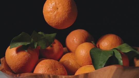 橘子橙子电影机拍摄特写慢镜头