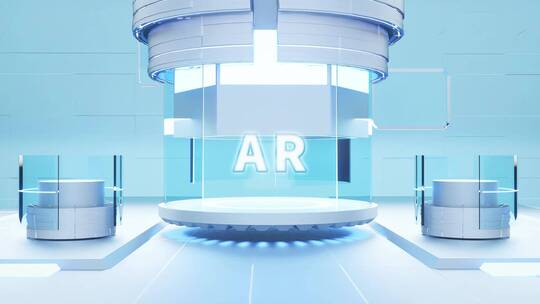 AR实验室科技感三维场景视频素材模板下载