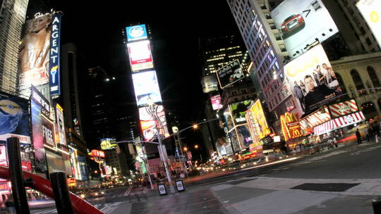 纽约时代广场的交通延时