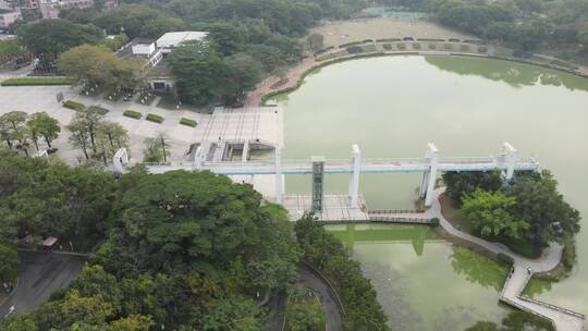 城市生态公园航拍