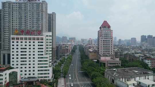 航拍福建莆田荔城南大道莆田建设