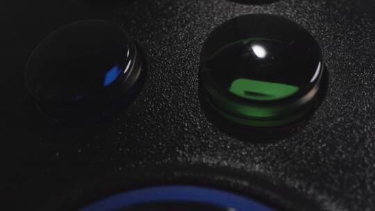 宏特写视频游戏控制器按钮