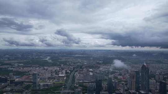 大雨将至的广州航拍