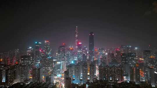 航拍深圳夜景