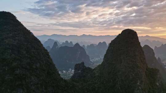 桂林山水大美中国山川航拍