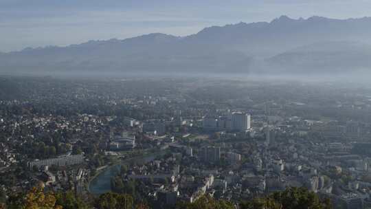 城市，格勒诺布尔，法国，城市景观