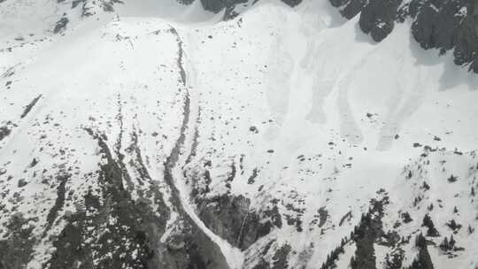 无人机，阿尔卑斯山，山脉，雪