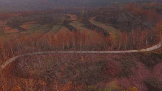 河北 石家庄 井陉县 道路 交通 秋天