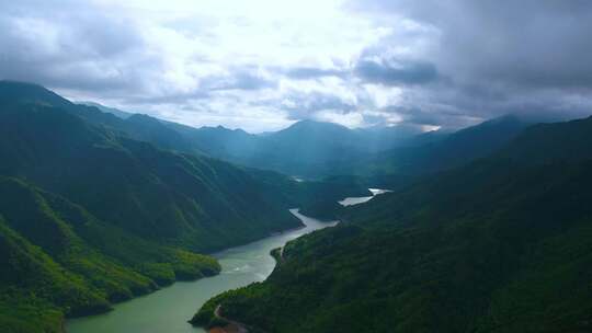 航拍山川风光