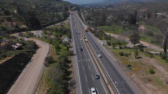 库拉卡维智利无人机景观路街道高速公路冬日