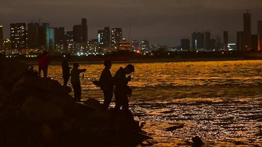 夜景钓鱼