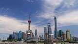 东方明珠上海陆家嘴城市建筑群景观高清在线视频素材下载