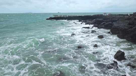 广西北海涠洲岛大海南岸鳄鱼山旅游旅行