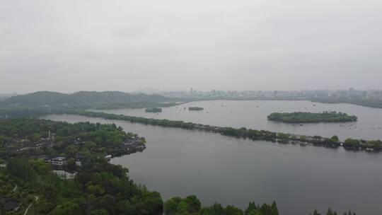 飞向苏堤俯视视频素材模板下载