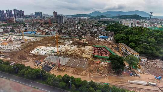 建筑施工过程延时摄影-液化消闪 城市基建 城市建设