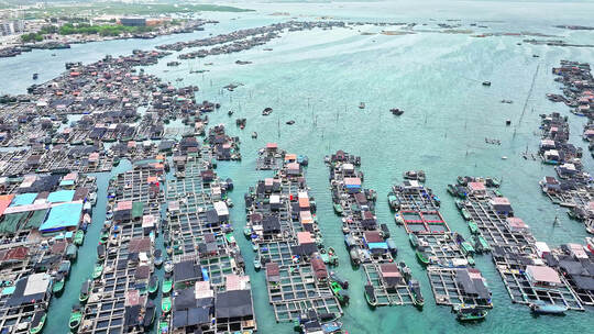 海南陵水疍家渔排航拍