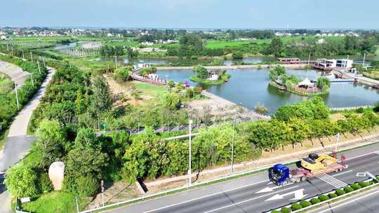 乡村公路旁的生态景观