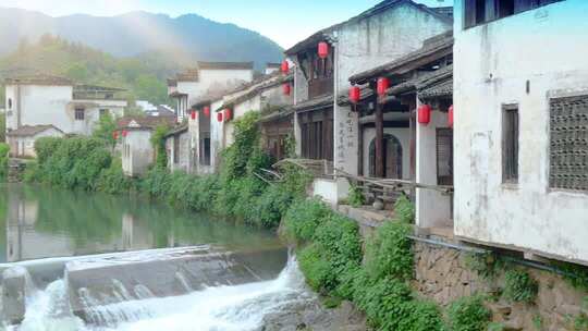 呈坎江南水乡皖南古镇徽派建筑群生态水资源