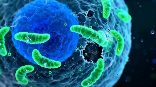 细胞与细菌微观画面