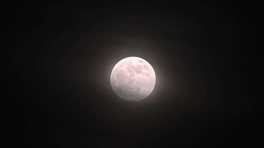 夜晚天空中的圆月视频素材模板下载