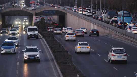 城市夜景车流慢动作