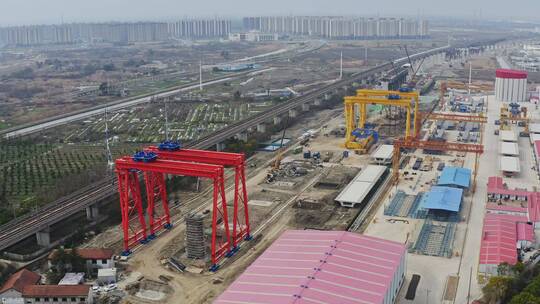 上海城市轨道交通与建筑工程施工地