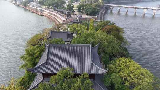 航拍衡阳石鼓书院4A景区