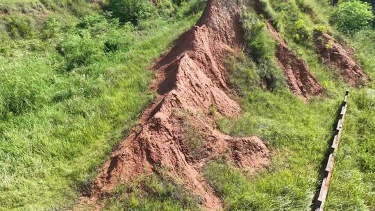 临沂郯城地震断裂带地貌景观航拍