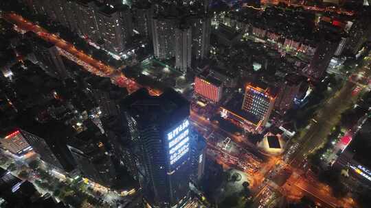 深圳罗湖夜景航拍