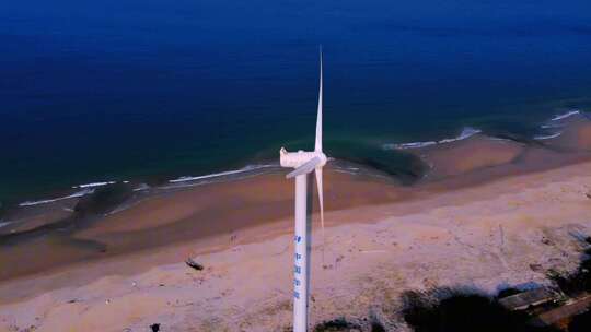 木兰湾 海南文昌 木兰湾 大风车 海洋 风光视频素材模板下载