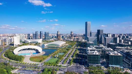 上海市东方体育中心城市环境视频素材模板下载