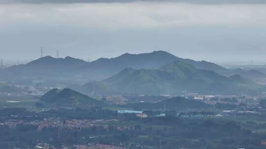 蓟州区山区附近雨后航拍