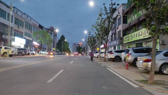 城市道路马路街头景象实拍