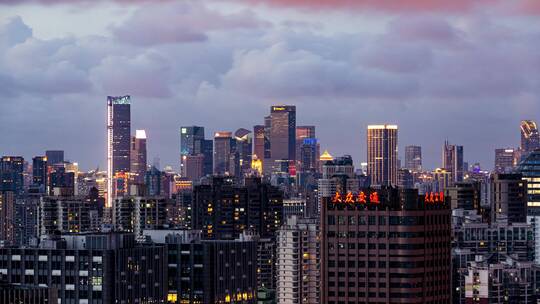 上海徐汇区夜景延时