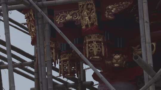 福建晋江围头村妈祖庙修缮高清实拍视频视频素材模板下载