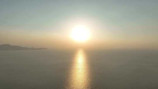 大海太阳海面阳光海洋航拍夕阳