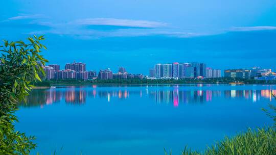 银川阅海夜景视频素材模板下载