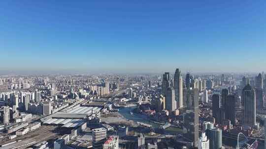 天津和平区城市大景天津航拍