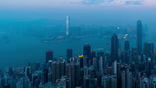 香港夜景延时视频素材模板下载