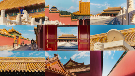 北京故宫紫禁城实拍中轴线故宫宣传片高清在线视频素材下载