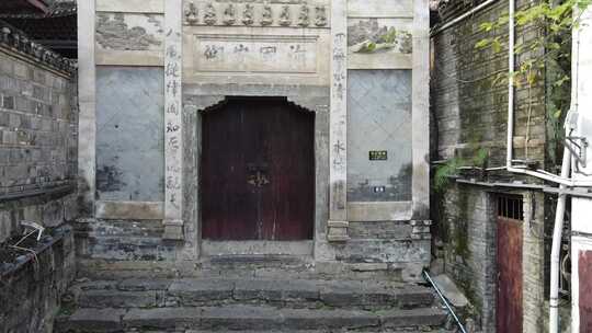 贵州航拍镇远古镇中式古迹历史文化街道场景