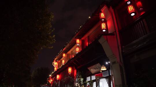 杭州城北大兜路历史街区夜景