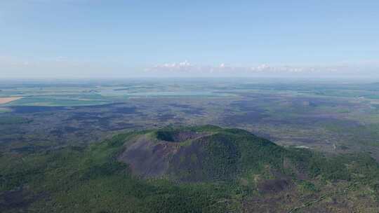 老黑山火山黑火山火山灰地貌-4K航拍